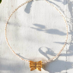 Golden Folded Charm Necklace - Athenart 