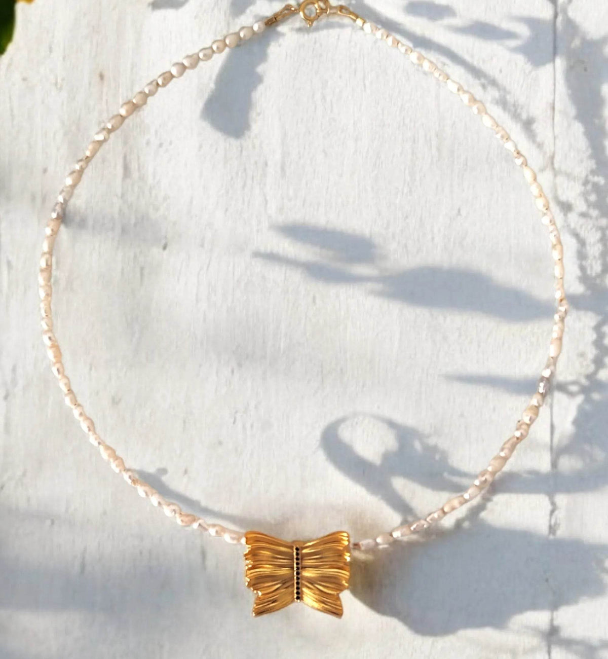 Golden Folded Charm Necklace - Athenart 