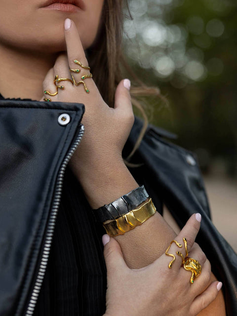 Wave Cuff Bracelet - Athenart 