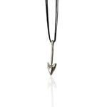 Unisex silver arrow head pendant - Athenart 