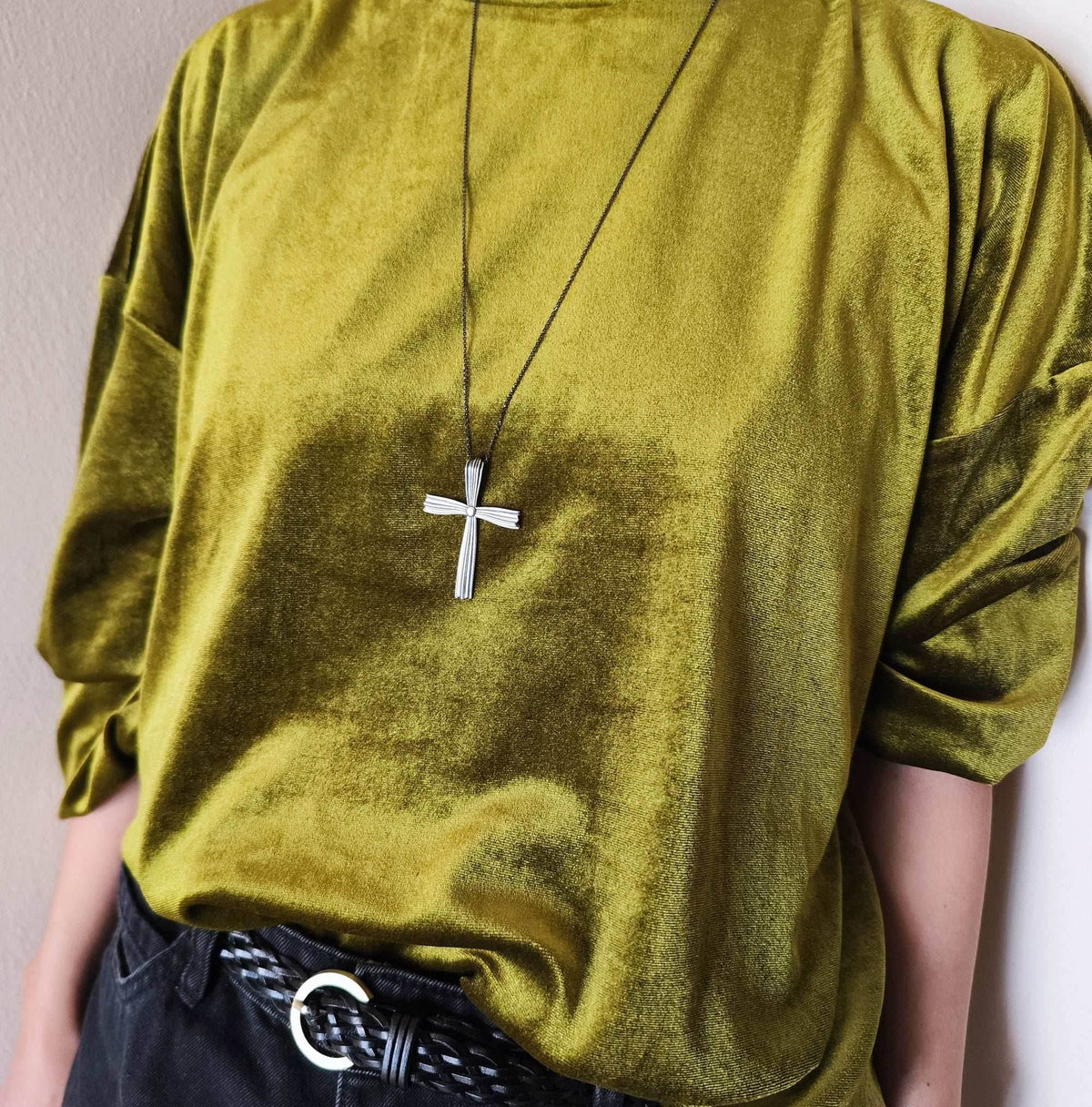 Big Fustanela Cross Necklace - Athenart 